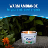 Cutter Candle, Outdoor Soy Wax Candle Made with Real Citronella Oil and Cornmint Oil Reduces The Presence of Mosquitoes with A Light, Fragrant Citronella and Mint Scent, 11 Ounces