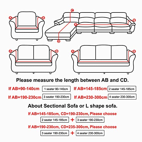 Piece Non-Slip Stretch Loveseat Slipcover,Spandex Jacquard Sofa Cover for Loveseat with Elastic Bottom for Living Room,Black,2 Seater(145-185cm/57-73inch)