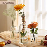 ComSaf Small Flower Vase Set of 12, Glass Bud Vases in Bulk, Clear Vases for Flower, Decor Centerpiece for Bathroom, Decorative Vases for House Warming, Valentines' Day, Mother's Day, Thanksgiving Day