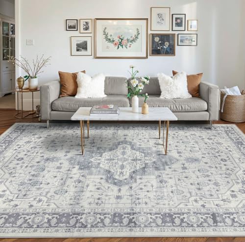 8x10 Area Rugs,Large Rugs for Living Room(Blue)