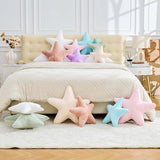 Uvvyui Starfish Pillow Cute Star Decorative Throw Pillows with Soft Velvet Sea Pillow Aesthetic Home Decor Ocean Beach Cushion（Pink, 15 Inch）