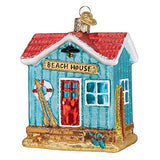 Old World Christmas House Ornament, Beach Blue 3.75 x 3