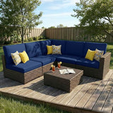 Smiry Printed Couch Cushion Covers, Stretch Soft Couch Covers for Sofa, Washable Non-Slip Sofa Slipcover Furniture Protector for Indoor and Outdoor (Large, Navy)