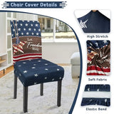 4th of July Chair Covers Set of 4 American Flag Stars Butterfly Patriotic Decor Stretch Parsons Chair Slipcovers for 4th of July Dining Room Decor Chairs Seat Protectors (Flag Striped Butterfly,4PCS)