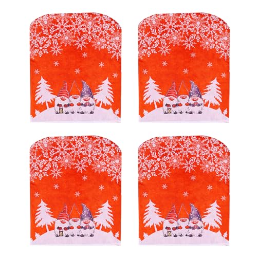 1/4Pcs Christmas Chair Back Covers Set Christmas Dining Chair Covers for Hotel Home Kitchen Christmas Party Decoration