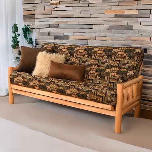 Futon Cover Only UpNorth Premium Fabric Collection Fits 6-8 inch Futon Mattress Full Size (Wildlife Resort)