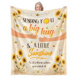 WRAPIX Get Well Gifts for Women - Soft Fleece Throw Blanket 50x60 in - Thinking of You Surgery Recovery Cancer Sunflower Sympathy Feel Better Birthday Inspirational Gifts for Women Mom Grandma Sister