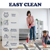 5x7ft Kids City Road Car Play Rug - Non-Slip Faux Wool Carpet with Interactive City Map Design, Educational Toy Vehicle Mat for Kids, Bedroom Playroom Nursery Gift.