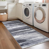 2x6 Runner Rug for Hallway Kitchen: Modern Abstract Throw Rugs