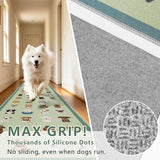 Waterproof 2x6 Runner Rug Non Slip Floor Runners for Dogs, Pups Green