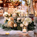 Letine 36-Pack Votive Candle Holders - Clear Glass Tea Light Holders - Glass Votive Candle Holder Bulk for Wedding Centerpieces/Home Table Decor/Propose/Christmas and Summer Party Decor