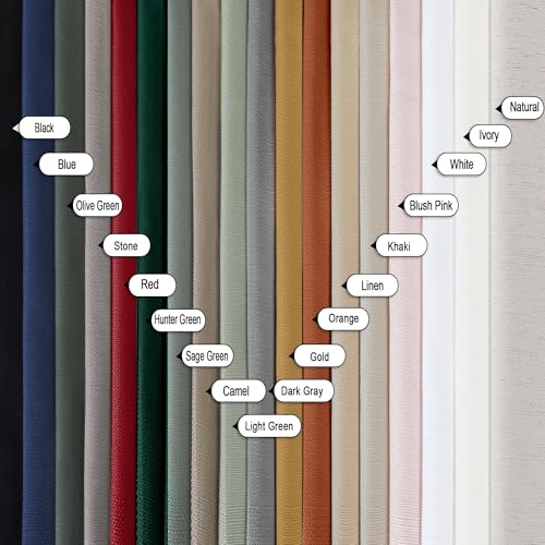 Lecloud Bessie White Curtains 63 Inch Length 2 Panels, Light Filtering Curtains for Bedroom, Faux Linen Textured Window Drapes with Rod Pocket, Window Treatments for Living Room, Each 40 W x 63 L
