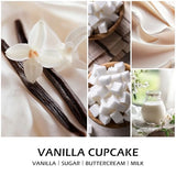 Vanilla Cupcake Scented Candle, Soy Wax 7 oz