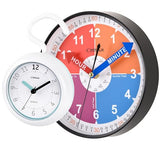 OSTAR Telling Time Teaching Wall Clock Waterproof Bathroom Shower Clock