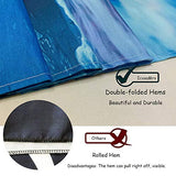 IcosaMro Ocean Tapestry Wall Hanging, Sea Beach Wave Sun Cloud Landscape Scenery Nature Wall Art [Double-Folded Hems] Bohemian Home Decor for Bedroom, Dorm, College, Living Room, 51x60, Blue