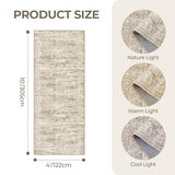 4x10 Runner Rug Non Slip,Washable Hallway Runner Rug,Brown