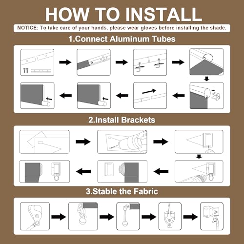AOSKY Sun Shades Outdoor Patio - Cordless Outdoor Roller Shades for Porch, Roll Up Blinds Cloth for Pergola Balcony Backyard Windows, 96" W x 96" H, Sesame