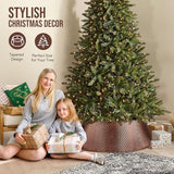 Hatisan Metal Christmas Tree Collar Basket Skirt, 28''Christmas Tree Ring Waterproof Base for Christmas Decorations Indoor Outdoor (Bronze)