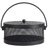 A&M Tech Black Mosquito Coil Holder Incense Coil Burner Indoor Outdoor Camping Use Portable Mosquito Repellent Coil Holder Incense Burner Holder 6.2 Inches Diameter