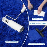 Blue Shag Area Rug for Bedroom, 4x6 Fluffy Shaggy Rugs for Living Room Boys Kids Nursery, Ultra Soft Comfy, Modern Fuzzy Plush Carpet for Girls Teen Dorm Indoor Home Decor, Upgrade Non-Slip