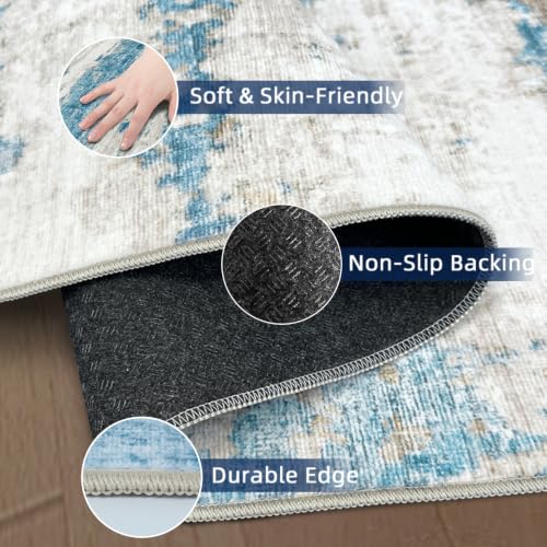 Kitchen Runner Rug 2x12 Runners Rug for Hallways Non-Slip,Long Abstract Rug Runners,Stain Resistant Soft Washable 12 ft Runner Rugs,Ultra-Thin Carpet for Entryway,Dining,Laundry Room