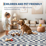 GarveeHome 2x3 Small Rug for Kitchen Modern Checkered Area Rug for Bathroom