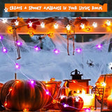 cshare Halloween String Lights, Pumpkin Ghost Bats Mini Halloween Lights with Timer Indoor Battery Operated 9.8ft 30LED Trick or Treat Decorations for Home Decor Indoor Party Holiday