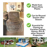 Evelots Clear Plastic Recliner Cover - Thick Heavy Duty Vinyl Armchair Cover for Protection Against Cat & Dog Clawing - Stain & Dust Protector - Waterproof Slipcover for Moving & Storage
