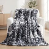 Electric Heated Blanket Throw Size 50"x60", Soft Sherpa Faux Fur Heating Blanket with 10 Adjustable Heat Settings, Fast Heating, 1-8 Hour Timer Auto Shut Off & Overheat Protection & Machine Washable