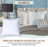 Pillowflex Premium Polyester Pillow Insert – 15x15 - Square Pillows Form, Machine Washable, Soft Sham Supports, Decorative Form for Covers and Throw Pillows, Hypoallergenic - Made in USA - 2 Pack