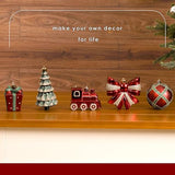 Alupssuc 82pcs Christmas Balls Ornaments Set, Delightful Classic Gift Set, Shatterproof Plastic Decor for Xmas Tree Holiday Wedding Party Decorations with Hanging Strings, Gold, Red and Green