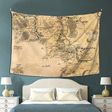 IMZEUSYEP Middle Retro Earth Map Tapestry Wall Hanging Decorative Wall Tapestries Wall Art Decoration Tapestries Home Decor For Dormitory Living Room 80x60 Inch