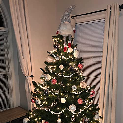 Gnome Christmas Tree Topper,Gnome Christmas Ornaments Santa Gnomes Plush Party Decoration Ornament Supplies