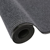 3x10Ft Commercial Indoor Outdoor Rug Grey Brush Step Entrance Floor Mat Commercial Runner Rugs with Rubber Backing for Hallways