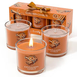 CHILLFLAME Cinnamon Candle, Scented Candles Gifts for Women, Candles Gift Set for Her, 3 Scented Fall Candles, Birthday Gifts for Women/Men (Orange, 7 oz)