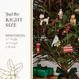 Spode Christmas Tree Brit Taxi Ornament - Dolomite Holiday Hanging Bauble for Seasonal Displays