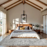 Grey 8x10 Area Rugs for Living Room Bedroom Large Washable Rug