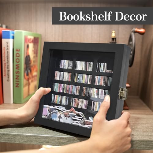 Anxiety Bookshelf Mini Books Display, Black | Stress Relief and Fun Decor, Decorative Miniature Library, For Book Lovers, For Home Decor, Office Decor, Thoughtful Gift