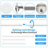 1 Pack Spring Tension Rods 28-45 Inches, 5/8 Inch Diameter White No Drill Spring Loaded Adjustable Extendable, Small Short Tension Curtain Rod for Windows Kitchen Doorway Closet Cupboard