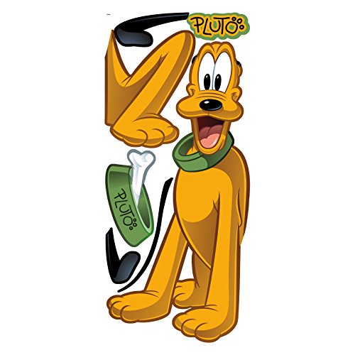 RoomMates Disney Pluto Giant Peel and Stick Wall Decal, Plastic, Removable, No Sticky Residue, For Smooth Surfaces