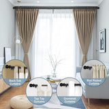 Black Curtain Rods for Windows 28 to 48 Inch - 1”Heavy Duty Curtain Rod with Adjustable Brackets,Stainless Steel Metal Drapery Rods for Kitchen,Bedroom,Sliding Door