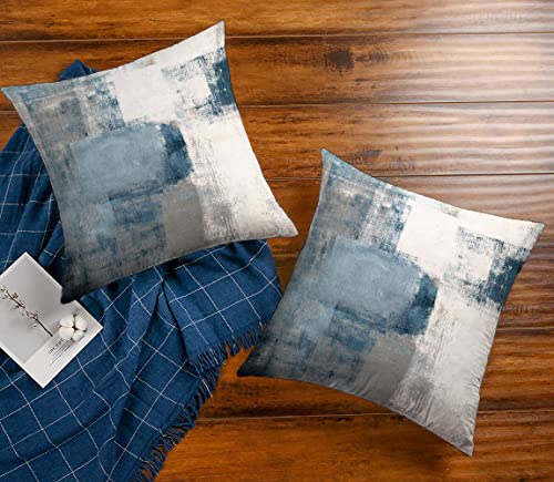 Throw Pillow Covers for Couch, 20x20 Inch, 2 Pack, Grey Blue