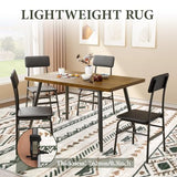 Area Rug Living Room Rugs 8x10 - Large Soft Boho Geometric Rug, Non-Slip Foldable Washable Rugs Non Shedding Morden Indoor Floor Carpet for Living Room Bedroom Office Dining Room(Brown Green,8'x10')