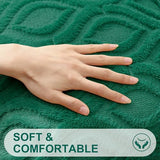 decorUhome Faux Fur Plush Soft Green Throw Pillow Covers 20x20 Set of 2