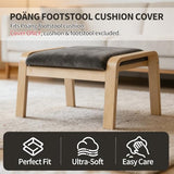 Poang Ottoman Cushion Cover,Armchair Replacement Covers Fits Poang Footstool,Covers Only,Cushion Not Included (Grey)