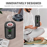 Car Electric Incense Burner, Electric Incense Burner, Portable USB Rechargeable bakhoor Burner for Home Use (Black-1)
