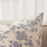 100% Cotton French Pastoral Throw Pillow Covers Set of 2, 18x18 Inch Blue Farmhouse Decorative Cushion Covers for Sofa Bed Living Room Home Decor