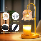 CRMILL Candle Warmer Lamp Electric Timer - Candles Warming Light Height Adjustable Dimmable Warmers Flower Lamps No Flame Heat Warm Melt Wax Jar Modern Home Decor Table Lights for Home Living Bedroom