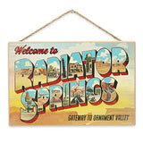 Disney Pixar Cars Welcome to Radiator Springs Hanging Wood Wall Decor - Fun Cars Sign for Kids' Bedroom or Play Room