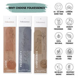 Folkulture Incense Sticks (120 Sticks) | Set of 6 Premium Incense For Manifesting, Aromatherapy, Gifts | No Charcoal,Organic, Non Toxic, 45 Mins, Long Burning Frankincense, Coffee, Mint Insence-Sticks
